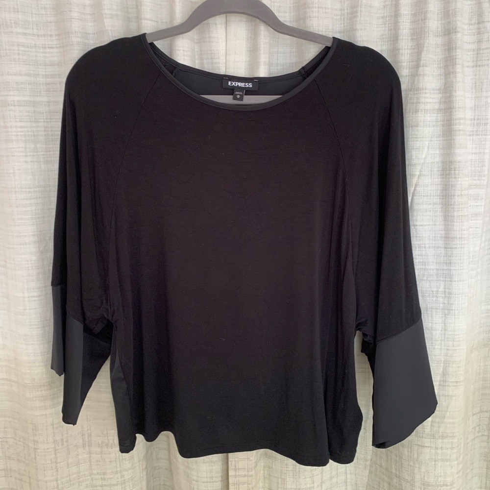 Express Medium Black Dolman Sleeve Top